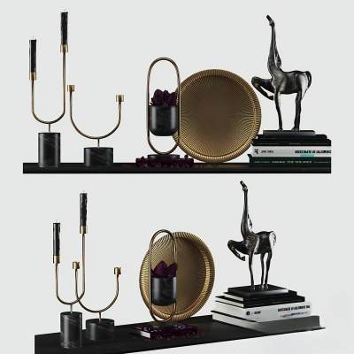 现代烛台雕塑饰品摆件